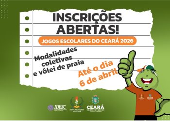 Abertas as inscrições para os Jogos Escolares do Ceará 2026